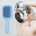 thumbnail image 2 of Unique Bargains 1 Pc Hair Brush Double-sided Handle Scalp Scrubber Blue, 2 of 6