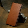 thumbnail image 2 of Genuine Leather Flip Phone Case for Samsung Galaxy S23+, S22 Ultra, and S21 - Plug-in Card Wallet & Protective Cover, 2 of 4