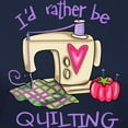 thumbnail image 3 of CafePress - I'd Rather Be Quilting Women's Dark T Shirt - Women's Traditional Fit Dark T-Shirt, 3 of 4