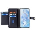 thumbnail image 1 of Para Honor Magic6 5G Funda tipo billetera con bolsillo con cremallera y tarjetero Funda de cuero para teléfono con 2 correas, 1 of 4