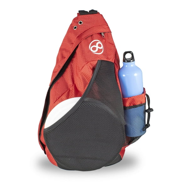 Infinite Discs Slinger Disc Golf Backpack For Quick Disc Storage 6-12 Discs In Your Bag (Red)