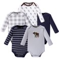 thumbnail image 1 of Hudson Baby Conjunto de camiseta unisex de algodón de manga larga para bebé, color gris alce 3-6 meses EE. UU., 1 of 1