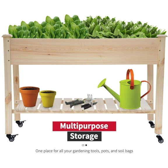 FDW Outdoor patio removable wooden garden box with legs patio raised bed gardening planter box