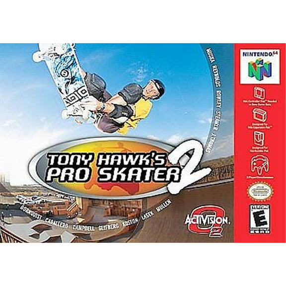 Tony Hawk's Pro Skater 2 N64 Game,US Version