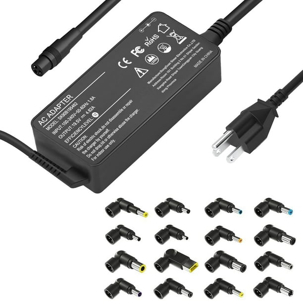 Cargador de portátil con adaptador AC universal de 90 W para HP Dell Lenovo