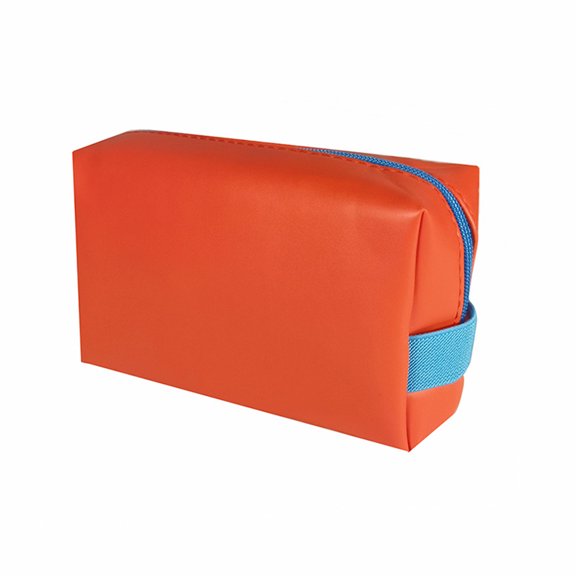 Bolsa de maquillaje Toystoory de PU color rojo naranja
