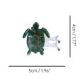 thumbnail image 2 of Pinza para el pelo XINYU Tortuga Marina Acetato Paquete de 2 Verde, 2 of 6