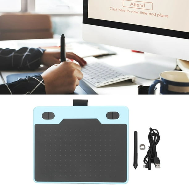Tableta De Dibujo Gráfico 155x100mm 233 PPS 5080 LPI 8192 Niveles Stylus 4 Teclas Personalizables Puerto USB Tableta De Arte Digital