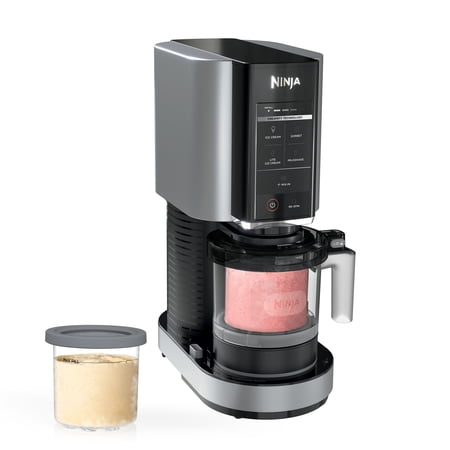Ninja Creami Ice Cream Maker, for Mix-ins, Milkshakes, Sorbet, 5 One-Touch Programs, (2) 16 Oz Pint Containers & Lids, NC300 Stone Silver