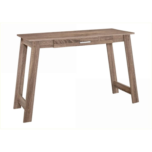 Desks, Contemporary Modern Home Office Computer Desk with Storage Drawer, 42 in. L | Taupe | Particle Board
