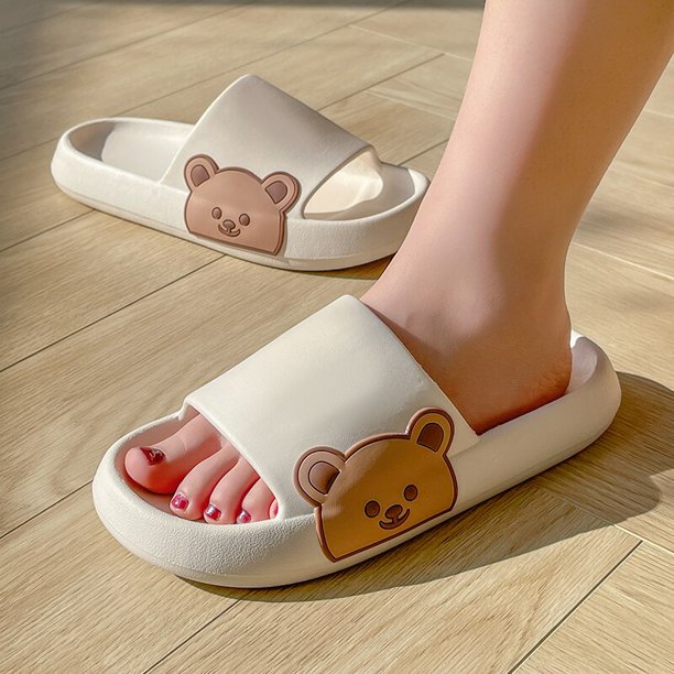 Zapatillas de Graffiti para mujer, zapatos de dibujos animados EVA para exteriores, toboganes de suela gruesa suave, antideslizantes para piscina, Zapatillas de casa para interiores, Verano