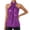 Purple, variant on Womens Sparkling Camisole Top Elegant Sleeveless Tank Blouse Casual Party Wear Halter Neck Black L