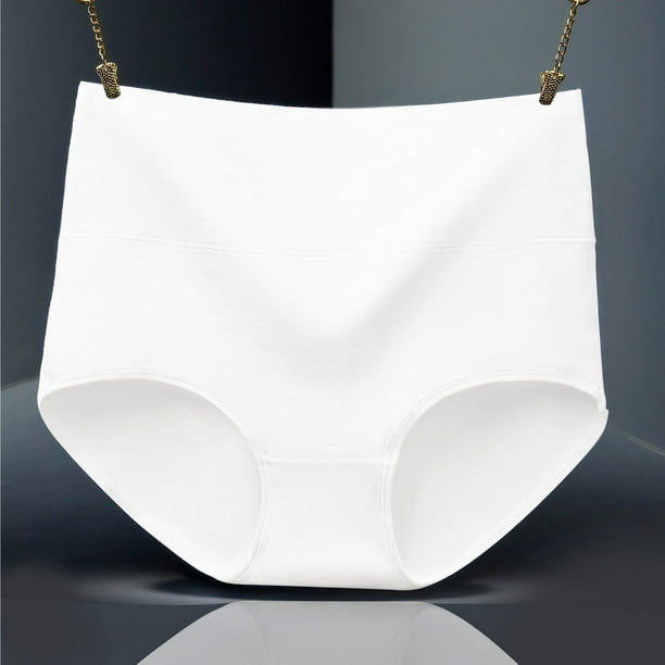 Ropa interior de mujer de cintura alta de algodón puro extra grande Calzoncillos de talla grande de color sólido Ropa interior de mujer de cintura alta extra grande Calzoncillos de levantamiento de