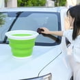 thumbnail image 5 of 3L Folding Bucket Portable Folding Silicone Car Wash Outdoor Fishing Travel Bucket Home Storage Collapsible Household Items, 5 of 9