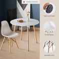 thumbnail image 2 of Noble House Modern Dining Chair Sets with Modern Side Table Natural Wood Legs (4 X Chairs & 1 X Table), 2 of 9