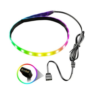  Speclux PC Addressable RGB LED Strip Lights Kit - Magnetic PC  Case Lighting, 2PCS 42LEDs ARGB Strip for 5V 3pin RGB Header Motherboard  Asus Aura, Asrock RGB Led, Gigabyte RGB Fusion