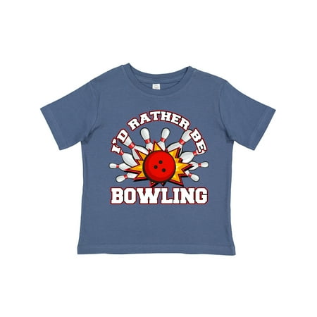 

Inktastic I d Rather Be Bowling Gift Toddler Boy or Toddler Girl T-Shirt