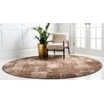 thumbnail image 3 of Rugs.com Equinox Collection Rug – 8' Round Brown Low Rug Perfect For Kitchens, Dining Rooms, 3 of 9