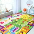 thumbnail image 5 of Lochas Kids Playmats Educational Fun Area Rugs Play Mat Soft Animal Learning Rugs Carpet for Children Room Bedroom Playroom,Green & Yellow,4x6 Feet, 5 of 7