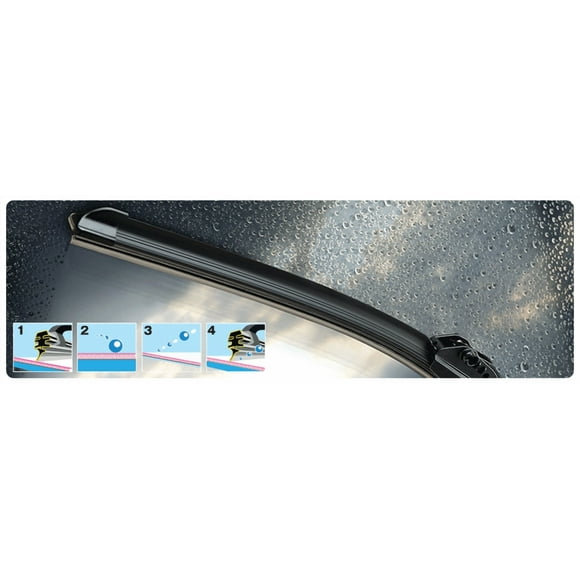 Valeo Windshield Wiper Blade 96160 Aero Vogue Premium; Standard; Single Hybrid Blade; 24 Inch Length; Black Composite Frame; Black Super Silicone Blade; Without Spoiler; Single