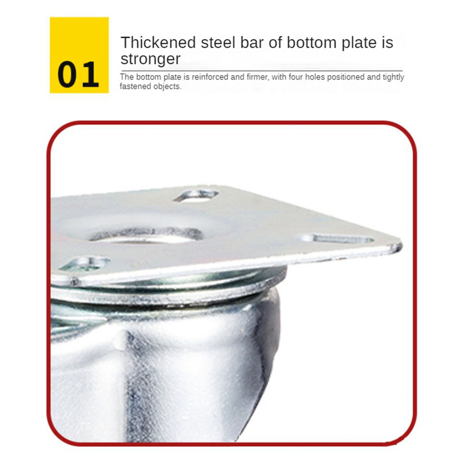 2 inch Leveling Plate Caster Wheels with Adjustable Anti-Vibration