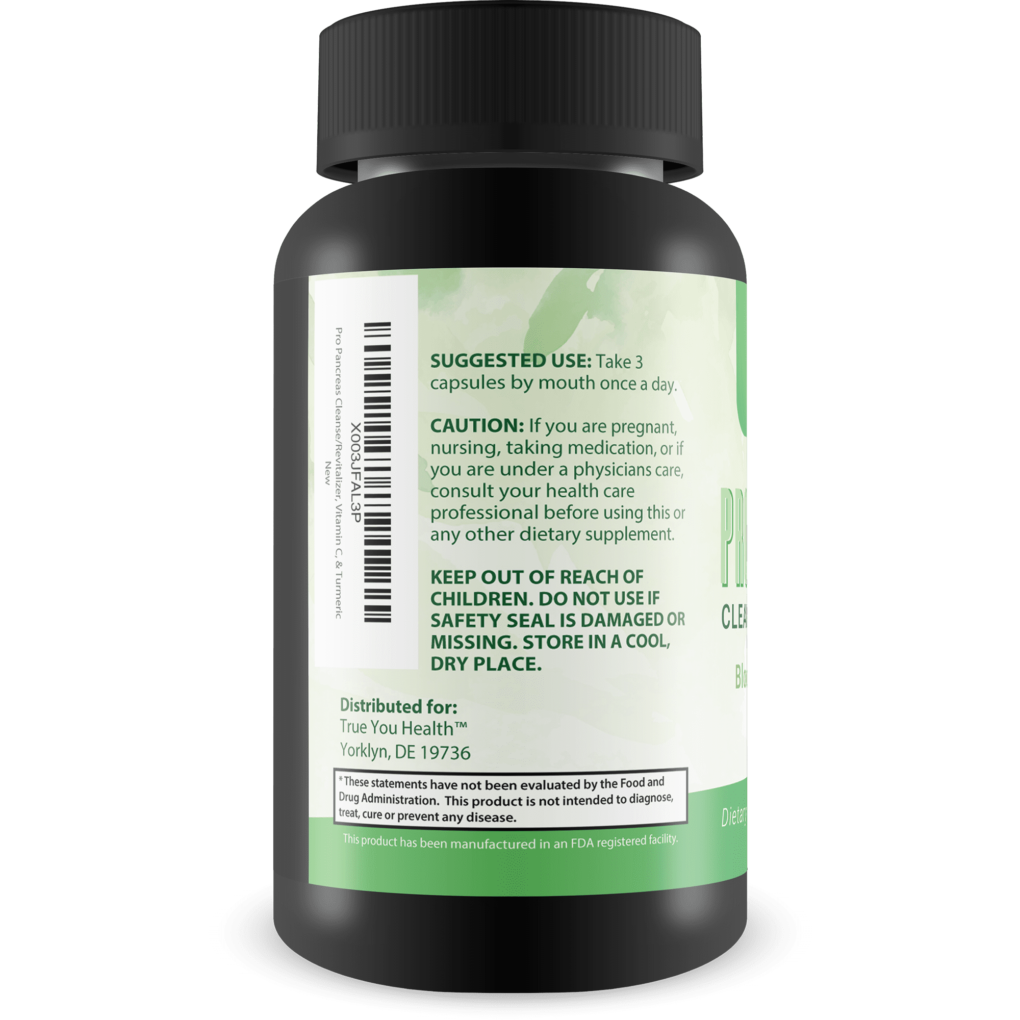 Pro Pancreas Cleanse/Revitalizer - Support Pancreas and Blood Health - Antioxidant Green Tea Pancreas Cleanse and Detox - Support Healthy Pancreas Function - Contains Vitamin D, Vitamin C, & Turmeric