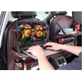 thumbnail image 4 of Car Seat Back Organizer Foldable Dining Table Holder Tray Bottles Holder MultifuncProtector Storage Bag Kick Mat Travel Accessory PU Leather - Black, 4 of 8