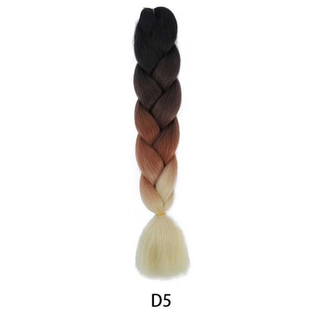 Extensiones de cabello trenzado Jumbo ombré, fibra sintética de alta temperatura, 24 pulgadas, 1 unidad