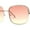 Gold / Orange Yellow, variant on Understated Rectangle Chain Jewel Brow Trim Fashion Sunglasses Gold Orange Yellow