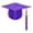 Purple, variant on Toptie Unisex Kid Graduation Cap With Tassel 2024-Green