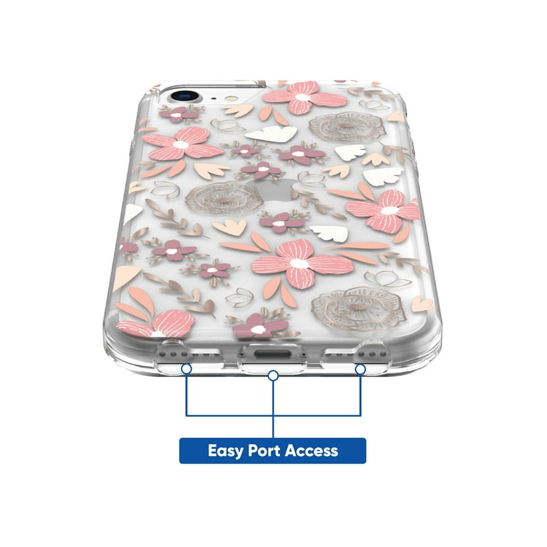 onn. Phone Case for iPhone 6/6s/7/8/SE - Tropical Pink