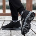 thumbnail image 3 of nsendm Men Shoes Adult Male Snow Work Boots for Men Steel Toe Winter Men Snow Boots Non Slip Soft Soles Cotton Slip on Snow Boots for Men Wide Width Black 7.5, 3 of 6