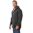 thumbnail image 3 of KingSize Men's Big & Tall Longer-Length Fleece Full Zip Hoodie, 3 of 5