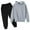 Grey, variant on KAUOD 2 Piece Cotton Sweatpants Set for Youth Kids Fleece Warm Pullover Hoodies and Joggers Sport Pants Outfits Fall Casual