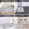 thumbnail image 6 of Home Sweet Home 16x24 Flannel Bath Mat for Bathroom, Anti-Slip Backing Soft Bathroom Rug, Washable Water Absorbent Mat, 6 of 9