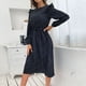 thumbnail image 5 of Vestidos Para Mujer Vestidos de Otoño Moda Manga Larga Cuello Redondo Estampado de Lunares Volantes Vestido Informal Con Botones Odeerbi  ODB133016, 5 of 9