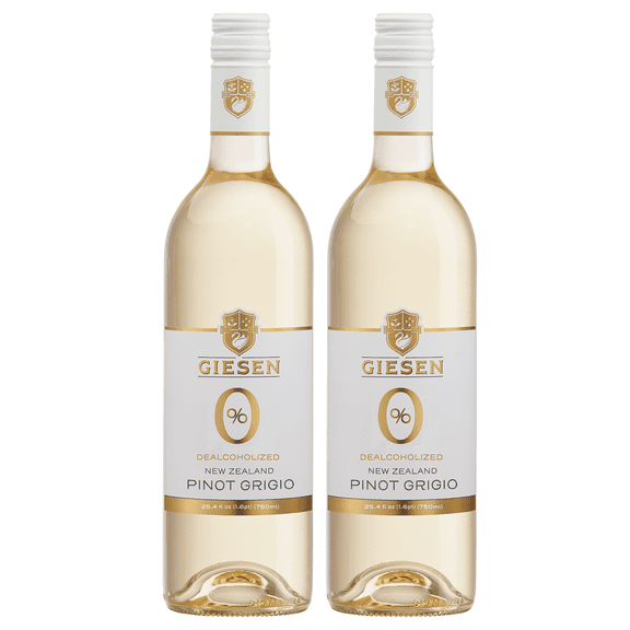 Giesen Non-Alcoholic Premium Pinot Grigio - Premium Dealcoholized White Wine Pinot Gris from New Zealand | 2 PACK