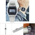 thumbnail image 4 of Reloj LED Digital, Correa De Acero Inoxidable, Reloj De Pulsera Rectangular Con Luz Trasera, Pantalla De 12 24 Horas, Fecha, Semana, Alarma, Cronógrafo Para Hombres Y Mujeres, 4 of 7