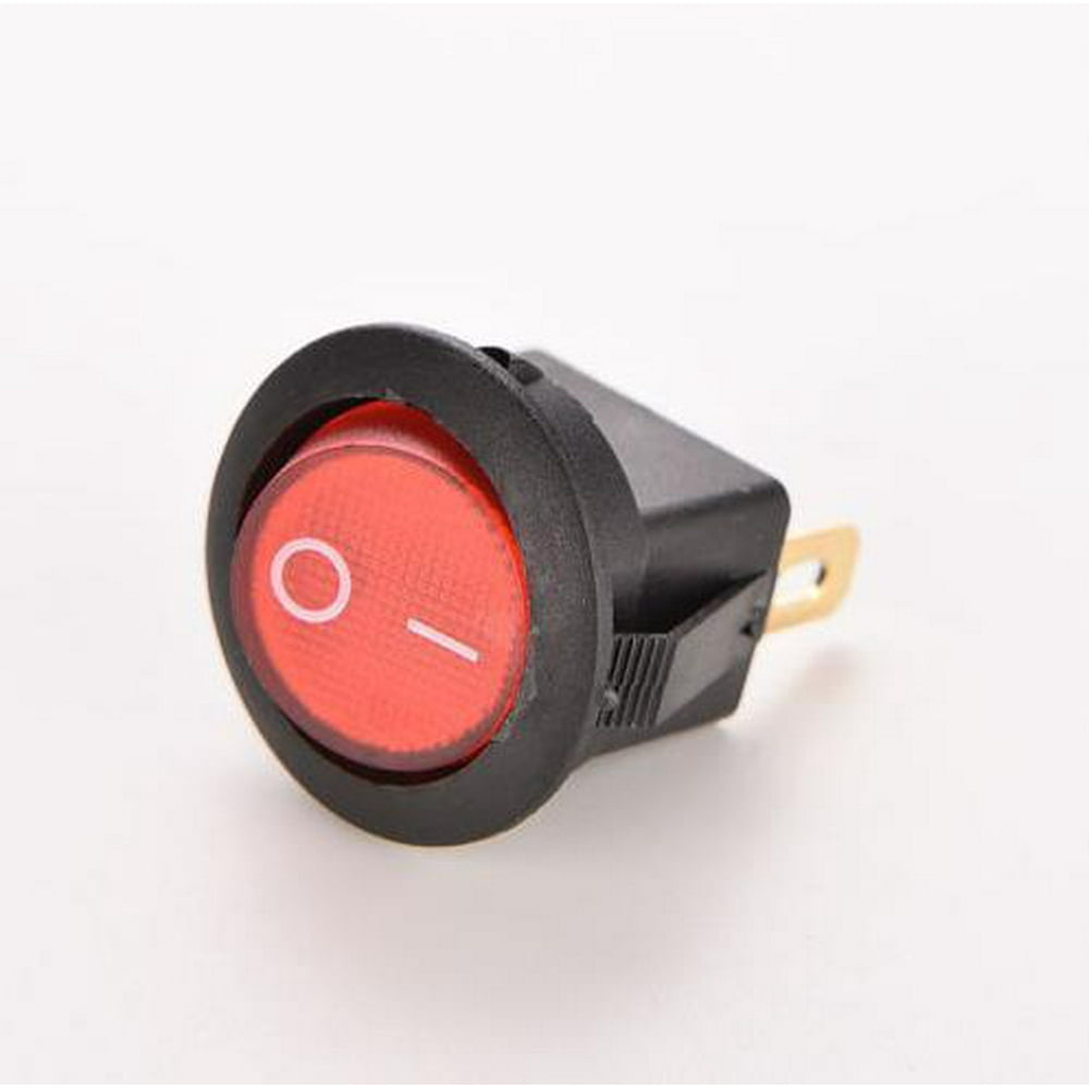 Illuminated 12v Accessory Rocker Switch, RED for Golf Cart