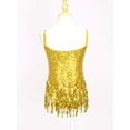 thumbnail image 4 of Manyakai Girls Tango Latin Dance Dress Sequin Tassel Dress Professional Competition Ballroom Samba Gold 8, 4 of 7
