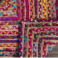 thumbnail image 4 of Safavieh Cape Cod Collection CAP202A Handmade Boho Braided Jute & Cotton Accent Rug, 2' x 3', Red / Multi, 4 of 4