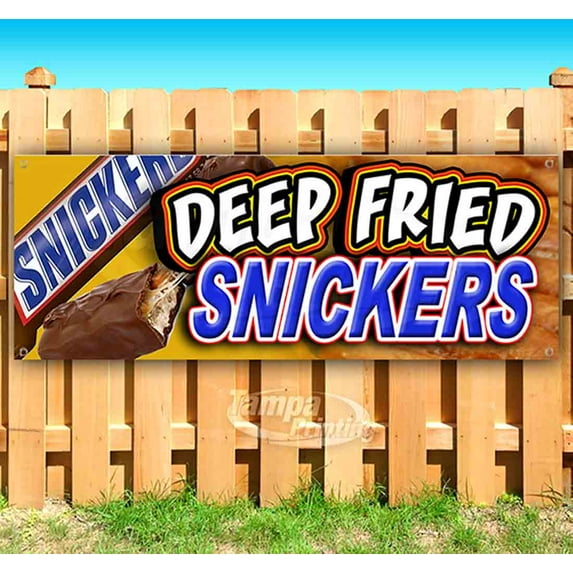 Deep Fried Snickers 13 oz Vinyl Banner With Metal Grommets
