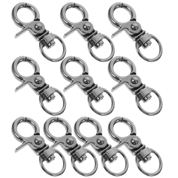 Baluue Black Bird for Parrots - 10 Clips for Birdcage Doors and Accessories