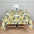 thumbnail image 3 of Yellow Lemon Fruits GreenLeaves Pattern Square Tablecloth,Waterproof Square Table Cover,Wipeable Spillproof Washable Table Cover for Home Kitchen Party Decor 60"x60"(152x152cm), 3 of 6