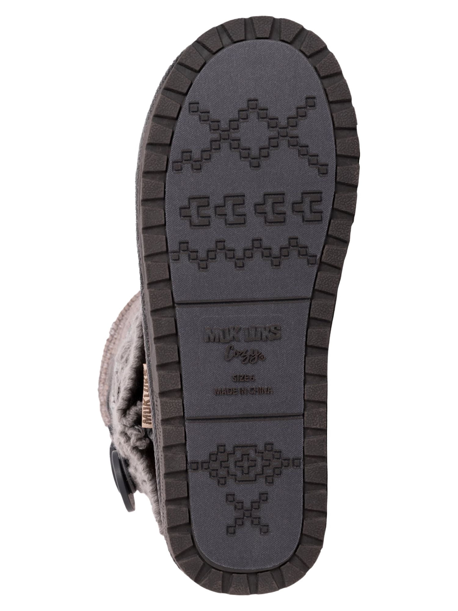 Muk Luks Women's Cheryl Faux Fur Lined Side Button Pattern Knit Boots, Wide Width Available