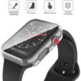 thumbnail image 2 of Hard Case for Apple Watch Series 3 / Series 2 Screen Protector 38mm, Hard PC Case Slim Tempered Glass Screen Protector Overall Protective Cover.2PCS,Transparent,38mm, 2 of 8