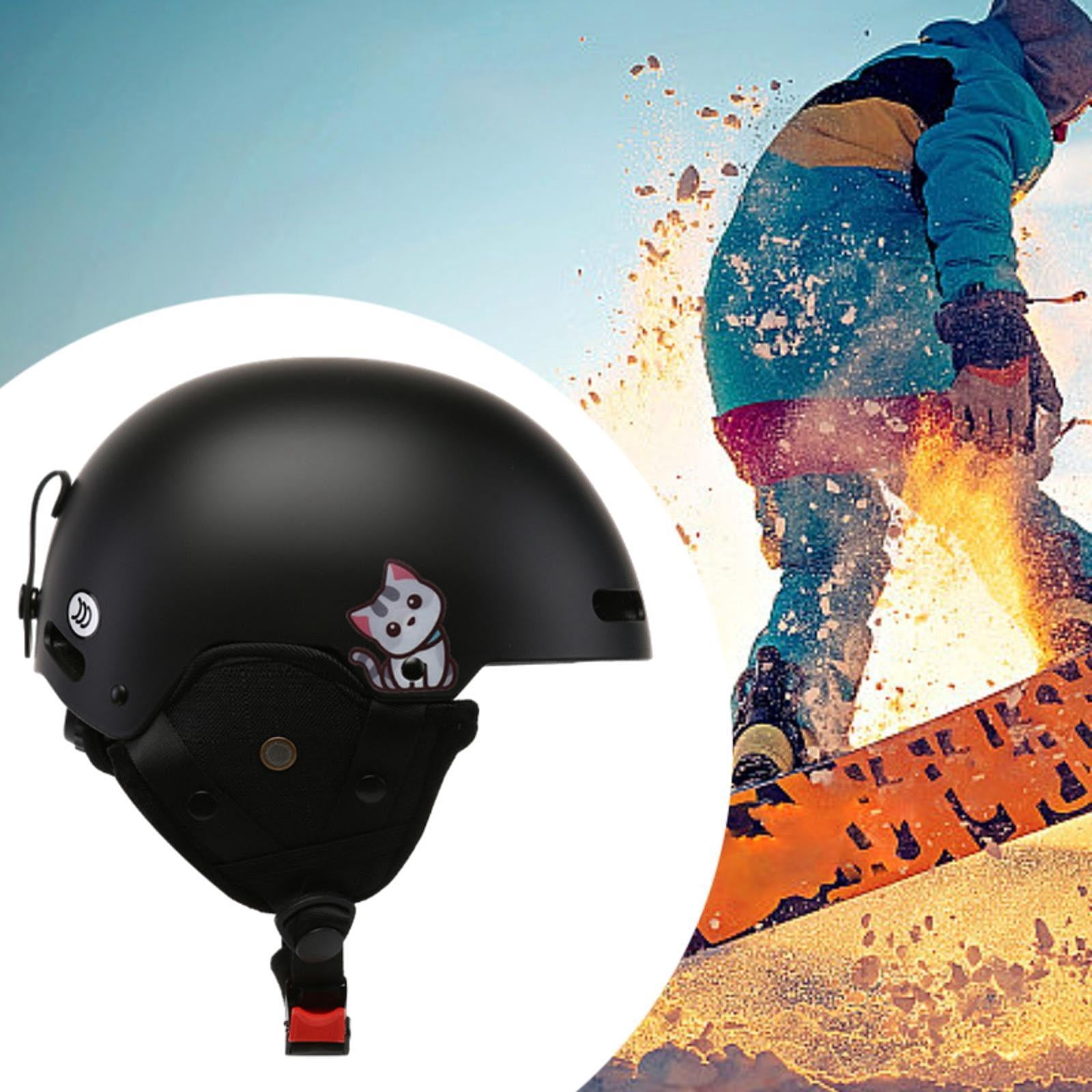 colaxi Ski Helmet Adjustable Portable Snow Helmet for Bicycling Biking Road Cycling Black