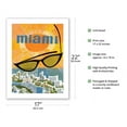thumbnail image 2 of Miami Florida - Vintage Travel Poster by David Klein c.1960s - Bamboo Fine Art 290gsm Paper (Unframed) 17x22in, 2 of 4