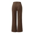 thumbnail image 4 of felwors Women's Vintage Corduroy High Elastic Waist Wide Leg Pocketed Pants Trouser Brown, L, 4 of 6