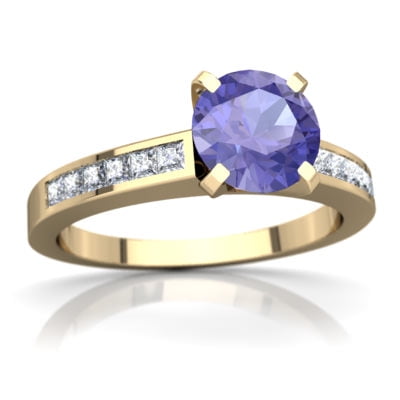 Tanzanite Channel Set Ring in 14K Yellow Gold by